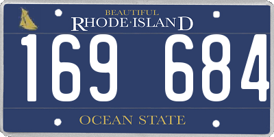 RI license plate 169684