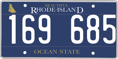 RI license plate 169685