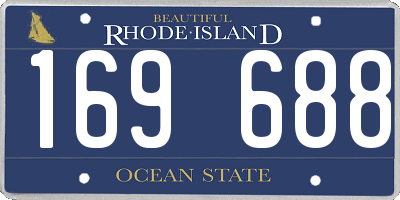 RI license plate 169688