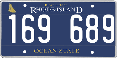 RI license plate 169689