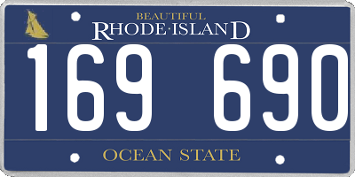RI license plate 169690