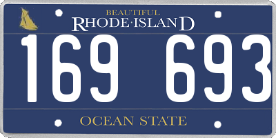 RI license plate 169693