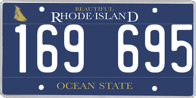 RI license plate 169695