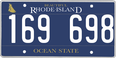 RI license plate 169698