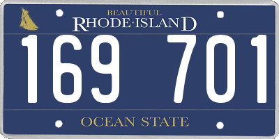 RI license plate 169701