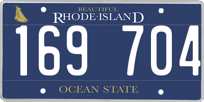 RI license plate 169704