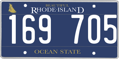 RI license plate 169705