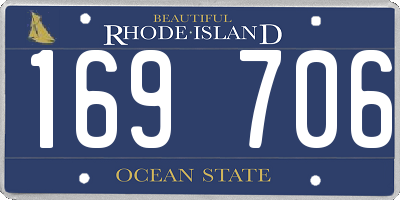 RI license plate 169706