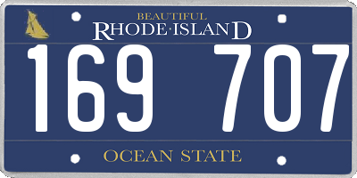 RI license plate 169707
