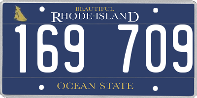 RI license plate 169709
