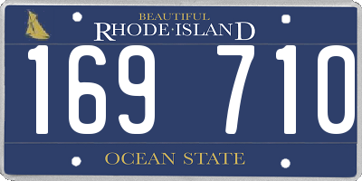 RI license plate 169710