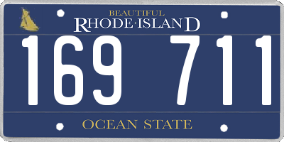 RI license plate 169711