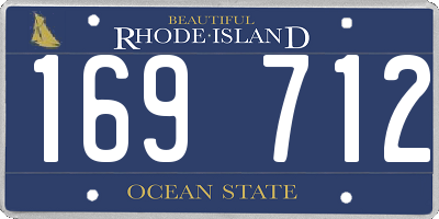 RI license plate 169712