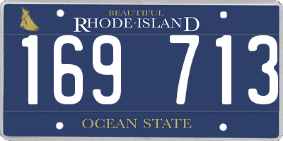 RI license plate 169713