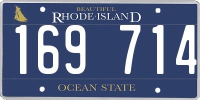 RI license plate 169714