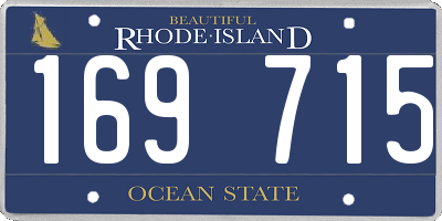RI license plate 169715