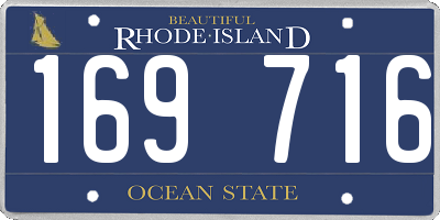 RI license plate 169716