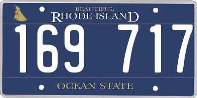 RI license plate 169717