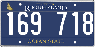 RI license plate 169718