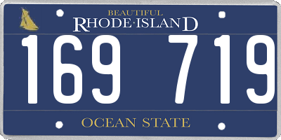 RI license plate 169719