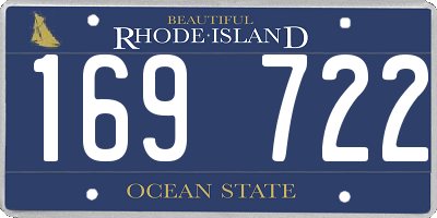 RI license plate 169722