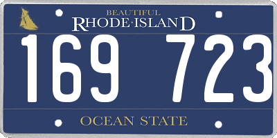 RI license plate 169723