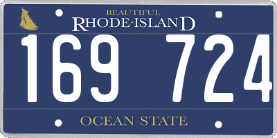 RI license plate 169724