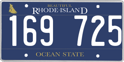 RI license plate 169725