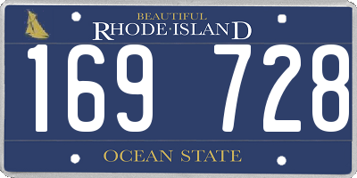 RI license plate 169728