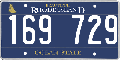 RI license plate 169729