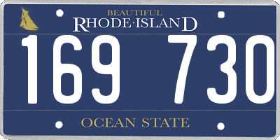 RI license plate 169730