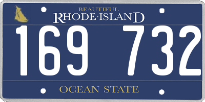 RI license plate 169732