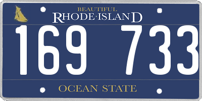 RI license plate 169733