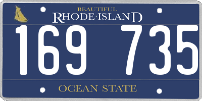 RI license plate 169735