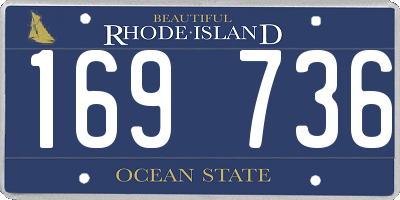 RI license plate 169736