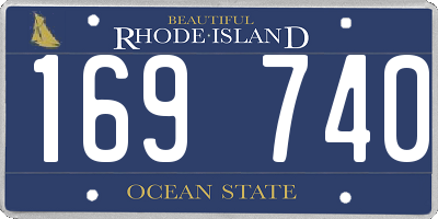 RI license plate 169740