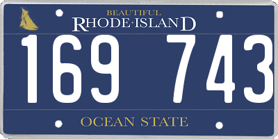 RI license plate 169743