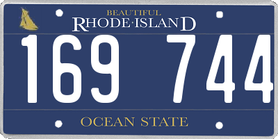 RI license plate 169744