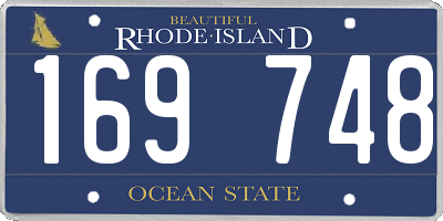 RI license plate 169748