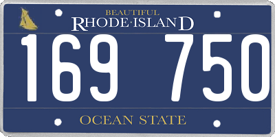 RI license plate 169750
