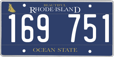 RI license plate 169751