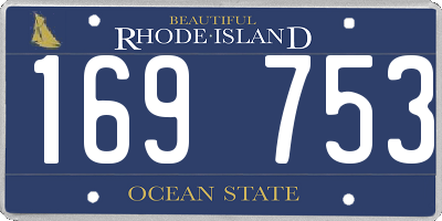 RI license plate 169753