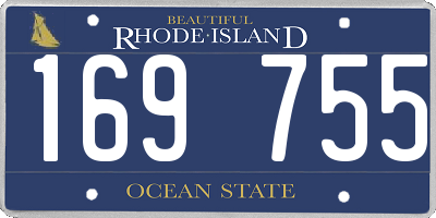 RI license plate 169755