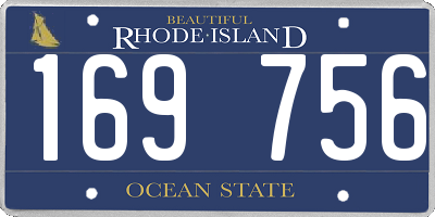RI license plate 169756