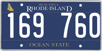 RI license plate 169760