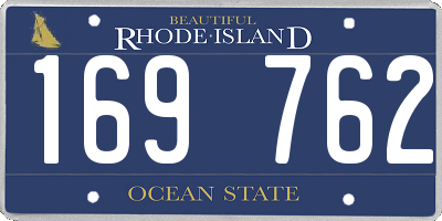 RI license plate 169762