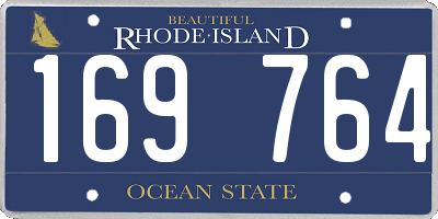 RI license plate 169764