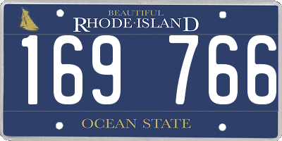 RI license plate 169766