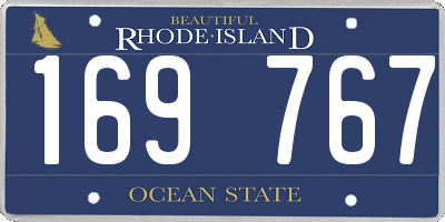 RI license plate 169767