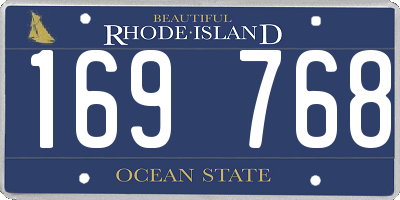 RI license plate 169768